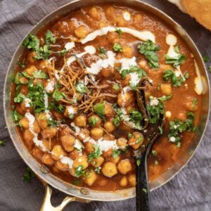 A flavorful plate of CHANA MASALA in Cambridge Ma