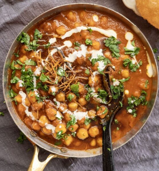 A flavorful plate of CHANA MASALA in Cambridge Ma