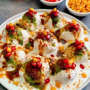Yogurt lentil fritters with chutney in Cambridge, Ma