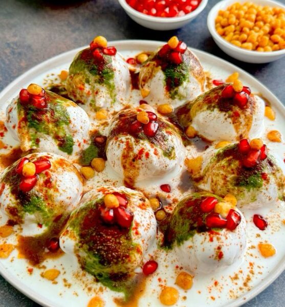 Yogurt lentil fritters with chutney in Cambridge, Ma