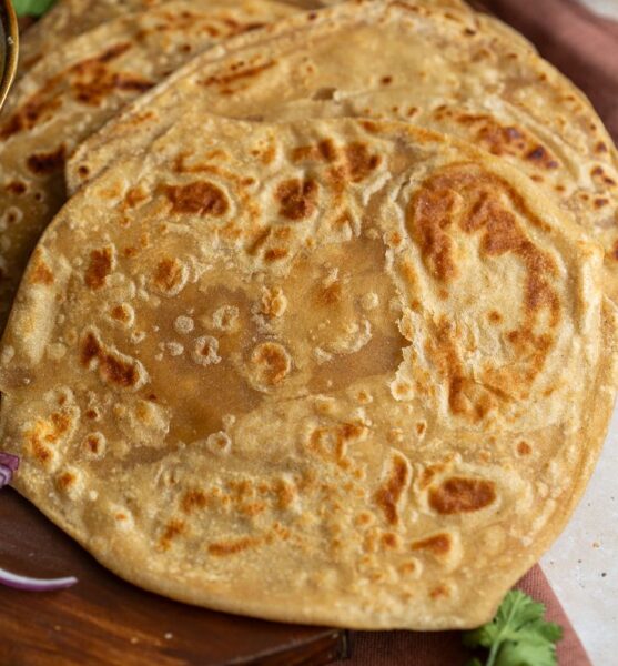 oft layered Indian flatbread in Cambridge, MA