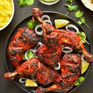Whole chicken in tandoori marinade in Cambridge, Ma